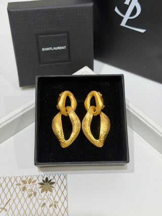 YSL Cassandre Sculptural Clip Earrings