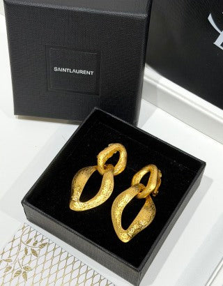 YSL Cassandre Sculptural Clip Earrings