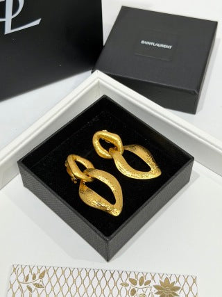 YSL Cassandre Sculptural Clip Earrings