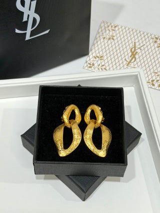 YSL Cassandre Sculptural Clip Earrings