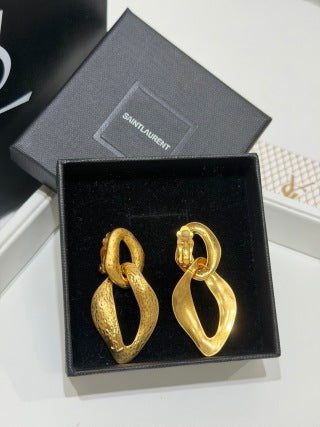 YSL Cassandre Sculptural Clip Earrings