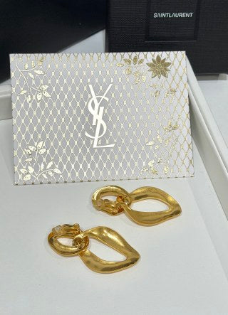 YSL Cassandre Sculptural Clip Earrings