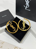 YSL Cassandre Icon Hoop Earrings