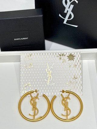 YSL Cassandre Icon Hoop Earrings