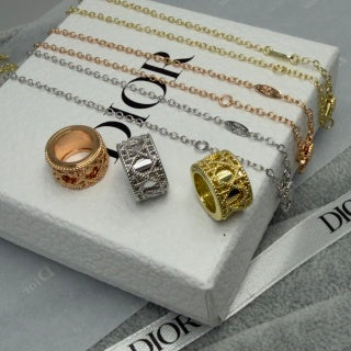 Dior La Rose Dior Medallion Pendant Necklace