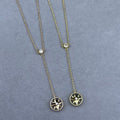 Dior Celestine Obsidian Star Compass Pendant Necklace