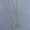 Dior Celestine Emerald Star Compass Pendant Necklace
