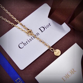 Dior CD Pearl Lock Charm Necklace