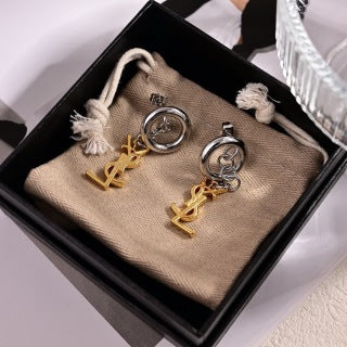 YSL Cassandre Orbital Drop Earrings