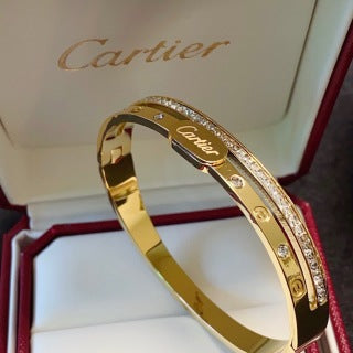CARTIER Virelia Double Line Pavé Bangle