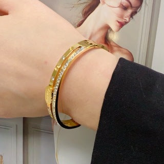 CARTIER Virelia Double Line Pavé Bangle