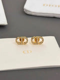 Dior CD Icon Pavé Crystal Stud Earrings