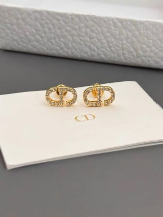 Dior CD Icon Pavé Crystal Stud Earrings