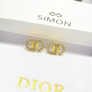 Dior CD Icon Pavé Crystal Stud Earrings
