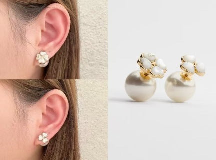 Dior Rose Dior Pearl Bloom Stud Earrings
