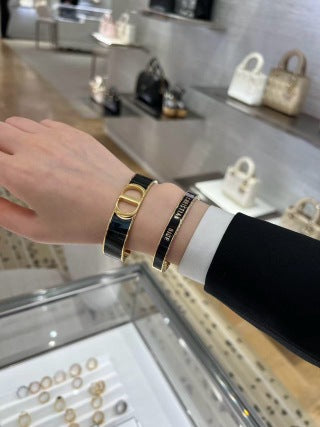 Dior CD Signature Crystal Bangle Bracelet