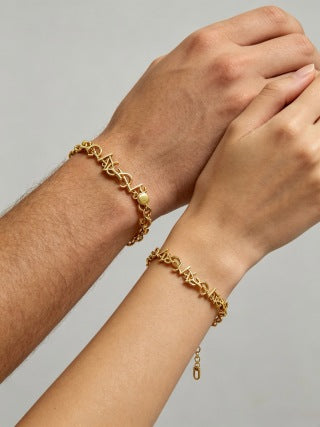 YSL Cassandre Interwoven Chain Bracelet