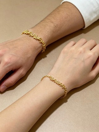 YSL Cassandre Interwoven Chain Bracelet