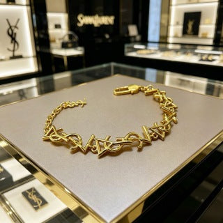YSL Cassandre Interwoven Chain Bracelet