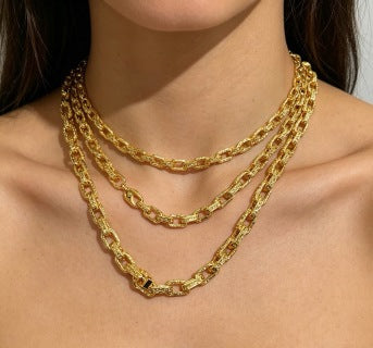 YSL Cassandre Golden Link Chain Necklace