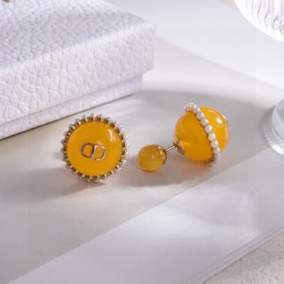 Dior Rose Dior Pop Medallion Stud Earrings