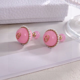 Dior Rose Dior Pop Medallion Stud Earrings