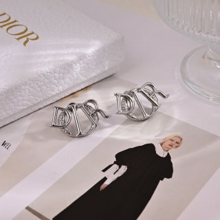 Dior CD Signature Logo Stud Earrings