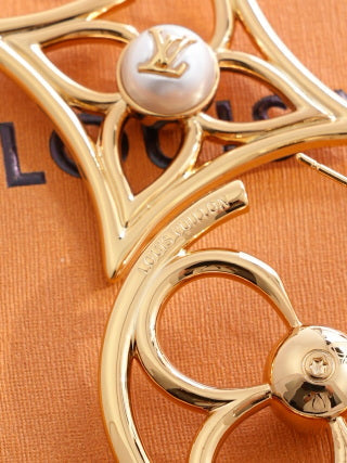 Louis Vuitton Blossom Orbit Asymmetrical Drop Earrings