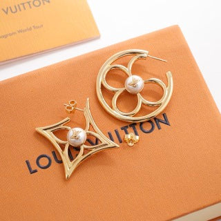 Louis Vuitton Blossom Orbit Asymmetrical Drop Earrings