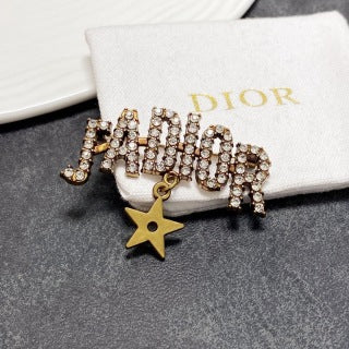 Dior J’Adior Crystal Letter Star Brooch