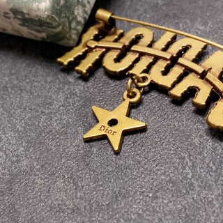 Dior J’Adior Crystal Letter Star Brooch