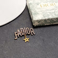 Dior J’Adior Crystal Letter Star Brooch