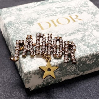 Dior J’Adior Crystal Letter Star Brooch