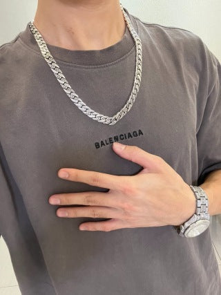 Gucci GG Twisted Herringbone Silver Chain Necklace