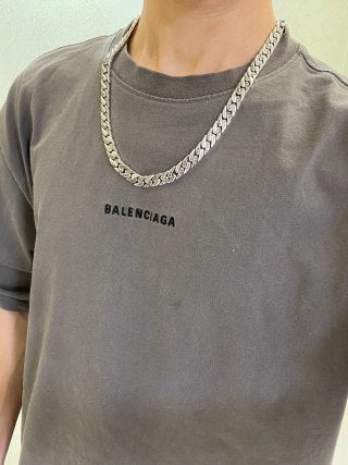 Gucci GG Twisted Herringbone Silver Chain Necklace