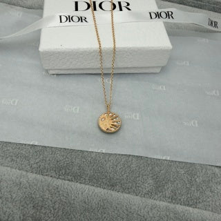 Dior Rose des Vents Obsidian Medallion Necklace