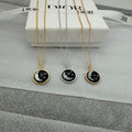 Dior Rose des Vents Obsidian Medallion Necklace