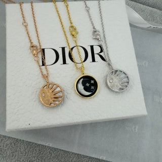 Dior Rose des Vents Obsidian Medallion Necklace
