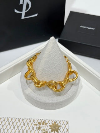 YSL Cassandre Luxe Chain Charm Bracelet