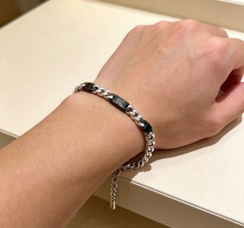 Gucci GG Interlocking Silver Chain Bracelet