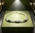 Gucci GG Interlocking Silver Chain Bracelet