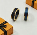 Louis Vuitton Midnight Monogram Edge Band Ring