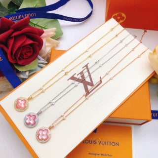 Louis Vuitton Pink Blossom Charm Chain Necklace