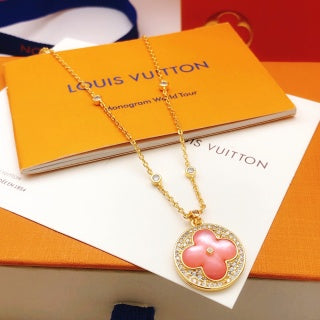 Louis Vuitton Pink Blossom Charm Chain Necklace
