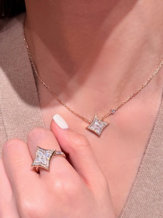 Louis Vuitton Pearl Bloom Medallion Layered Necklace