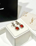YSL Rouge Éclat Crystal Drop Earrings