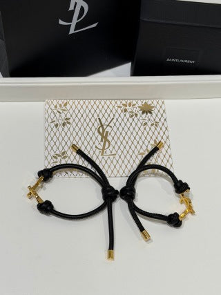 YSL Cassandre Anchor Leather Bracelet