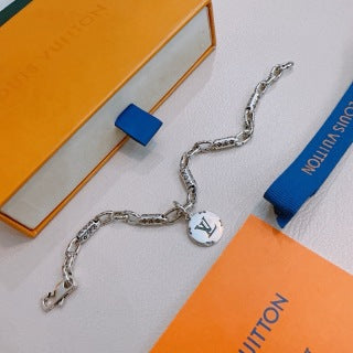 Louis Vuitton Engraved Link Medallion Bracelet