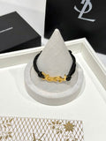 YSL Cassandre Noir Cord Bracelet