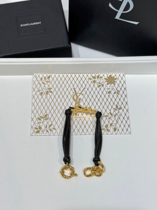 YSL Cassandre Noir Cord Bracelet